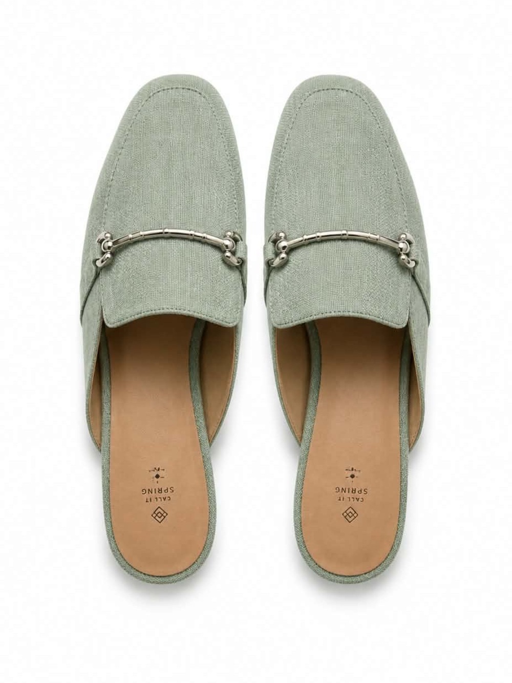 Call It Spring Pale Blue Denim Slip-on Mules – Size 10 *Flaw